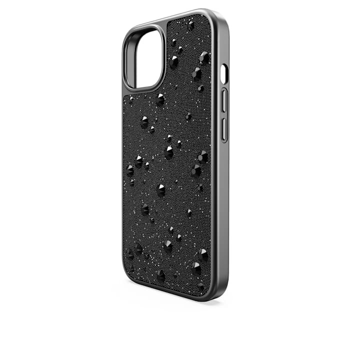 High Smartphone-Hülle mit flachen Kristallen, iPhone® 15, Schwarz High Smartphone-Hülle mit flachen Kristallen, iPhone® 15, Schwarz