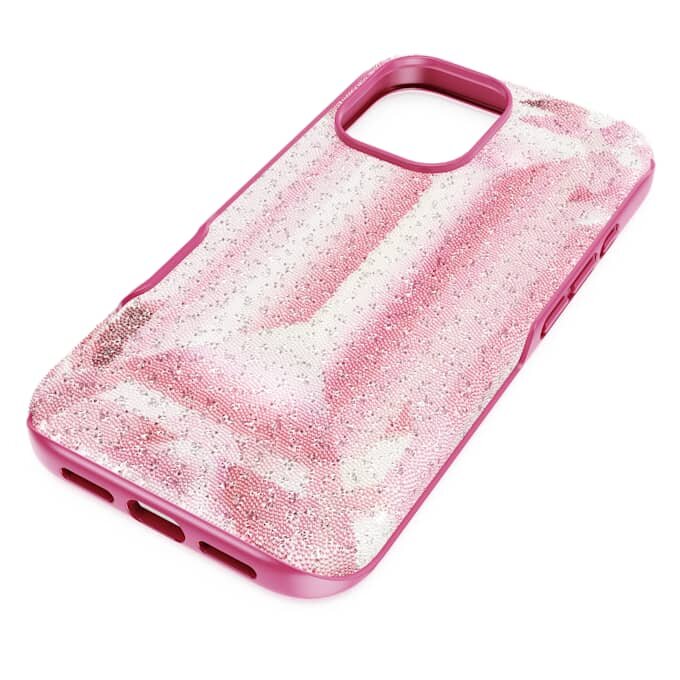 High Smartphone-Hülle mit Kristallprint-Motiv, iPhone® 16, Pink High Smartphone-Hülle mit Kristallprint-Motiv, iPhone® 16, Pink