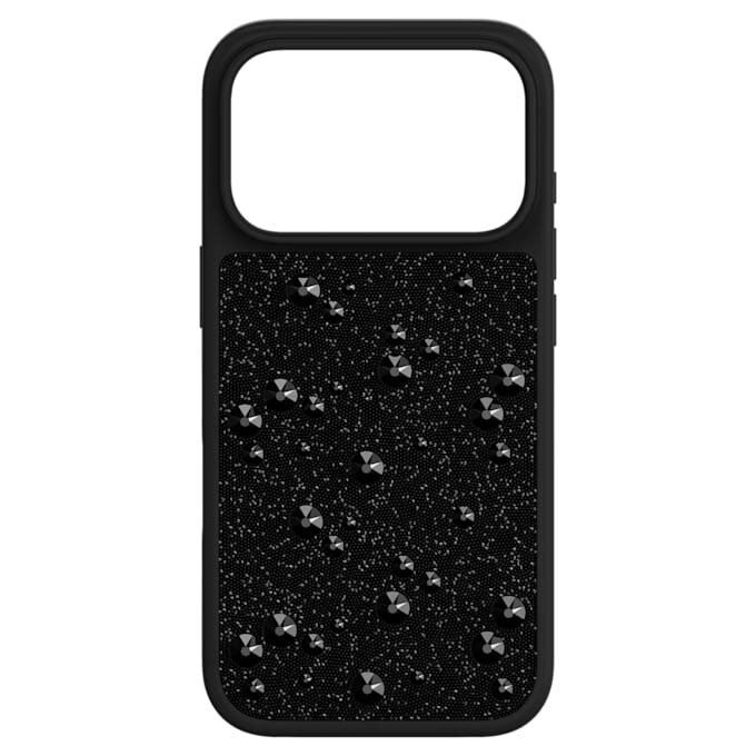 Hochwertige Smartphone-Hülle mit flachen Kristallen, iPhone® 17 Pro, Schwarz Hochwertige Smartphone-Hülle mit flachen Kristallen, iPhone® 17 Pro, Schwarz