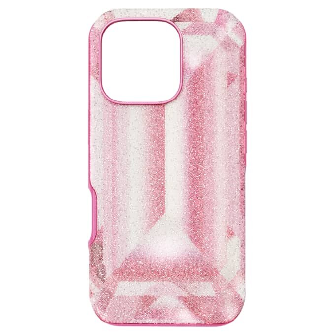 Hochwertige Smartphone-Hülle mit Kristall-Print-Motiv, iPhone® 16 Pro, Pink Hochwertige Smartphone-Hülle mit Kristall-Print-Motiv, iPhone® 16 Pro, Pink