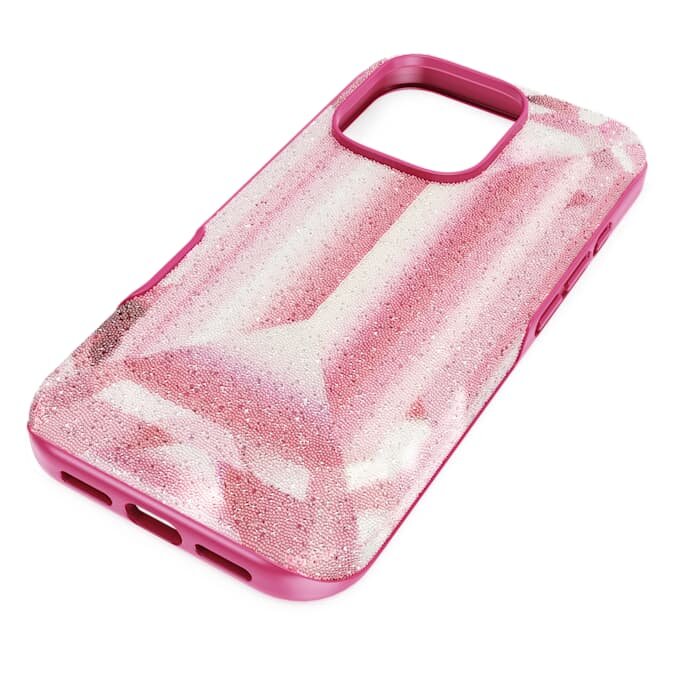 Hochwertige Smartphone-Hülle mit Kristall-Print-Motiv, iPhone® 16 Pro, Pink Hochwertige Smartphone-Hülle mit Kristall-Print-Motiv, iPhone® 16 Pro, Pink