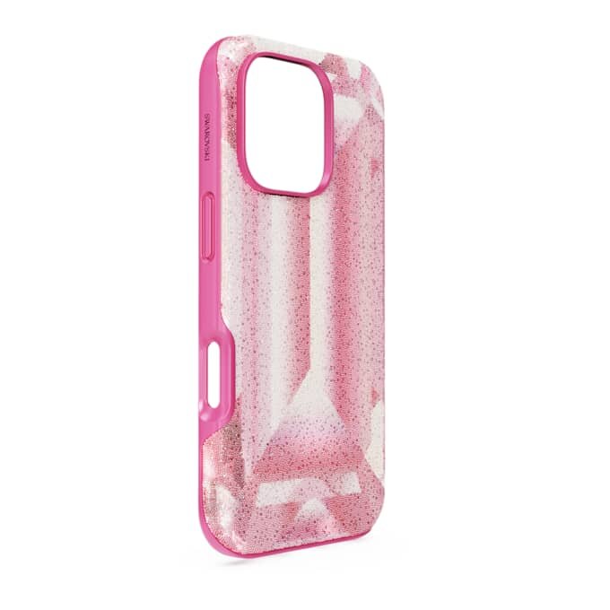 Hochwertige Smartphone-Hülle mit Kristall-Print-Motiv, iPhone® 16 Pro, Pink Hochwertige Smartphone-Hülle mit Kristall-Print-Motiv, iPhone® 16 Pro, Pink