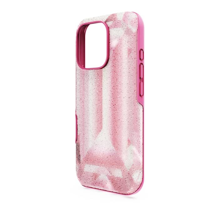 Hochwertige Smartphone-Hülle mit Kristall-Print-Motiv, iPhone® 16 Pro, Pink Hochwertige Smartphone-Hülle mit Kristall-Print-Motiv, iPhone® 16 Pro, Pink