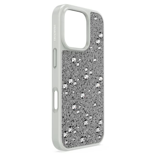 Hochwertige Smartphone-Hülle mit Streu-Design, iPhone® 16 Pro, silberfarben Hochwertige Smartphone-Hülle mit Streu-Design, iPhone® 16 Pro, silberfarben