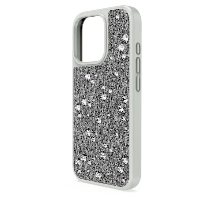 Hochwertige Smartphone-Hülle mit Streu-Design, iPhone® 16 Pro, silberfarben Hochwertige Smartphone-Hülle mit Streu-Design, iPhone® 16 Pro, silberfarben