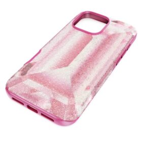 Hohe Smartphone-Hülle mit Kristallprint-Motiv, iPhone® 16 Pro Max, Rosa