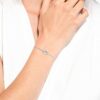 Hyperbola-Armband «Infinity and Heart», weiss, rhodiniert Hyperbola-Armband «Infinity and Heart», weiss, rhodiniert