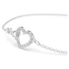 Hyperbola-Armband «Infinity and Heart», weiss, rhodiniert Hyperbola-Armband «Infinity and Heart», weiss, rhodiniert