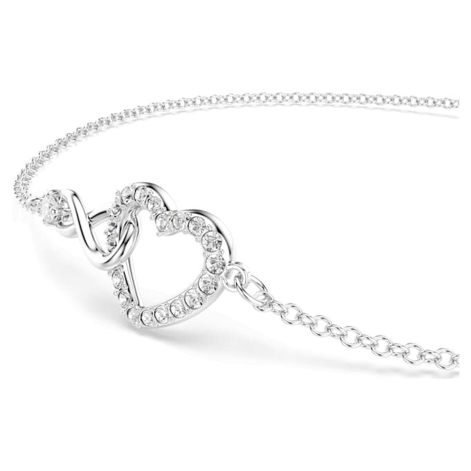 Hyperbola-Armband «Infinity and Heart», weiss, rhodiniert Hyperbola-Armband «Infinity and Heart», weiss, rhodiniert