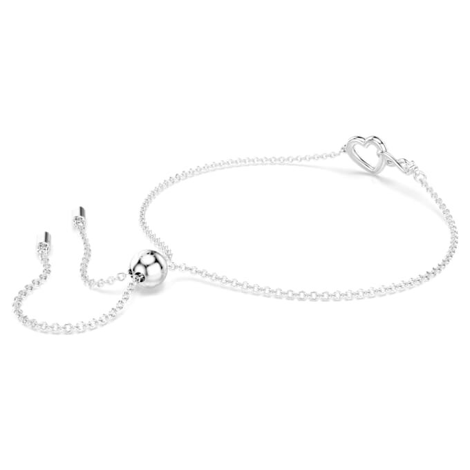 Hyperbola-Armband «Infinity and Heart», weiss, rhodiniert Hyperbola-Armband «Infinity and Heart», weiss, rhodiniert