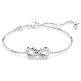 Hyperbola-Armband «Infinity», weiss, rhodiniert