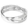 Hyperbola-Armreif mit gemischten Schliffen, Infinity-Symbol, weiss, rhodiniert Hyperbola-Armreif mit gemischten Schliffen, Infinity-Symbol, weiss, rhodiniert