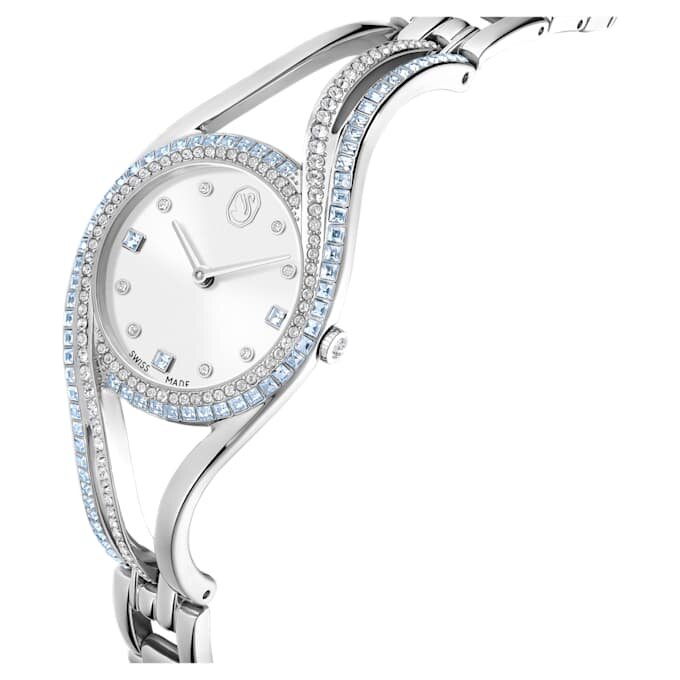 Hyperbola Armreih-Uhr Swiss Made, Metallarmband, Blau, Edelstahl Hyperbola Armreih-Uhr Swiss Made, Metallarmband, Blau, Edelstahl