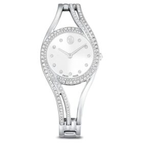 Hyperbola Armreih-Uhr Swiss Made, Metallarmband, silberfarben, Edelstahl