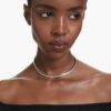 Hyperbola-Choker, Rundschliff, weiss, gemischte Metalloberfläche Hyperbola-Choker, Rundschliff, weiss, gemischte Metalloberfläche