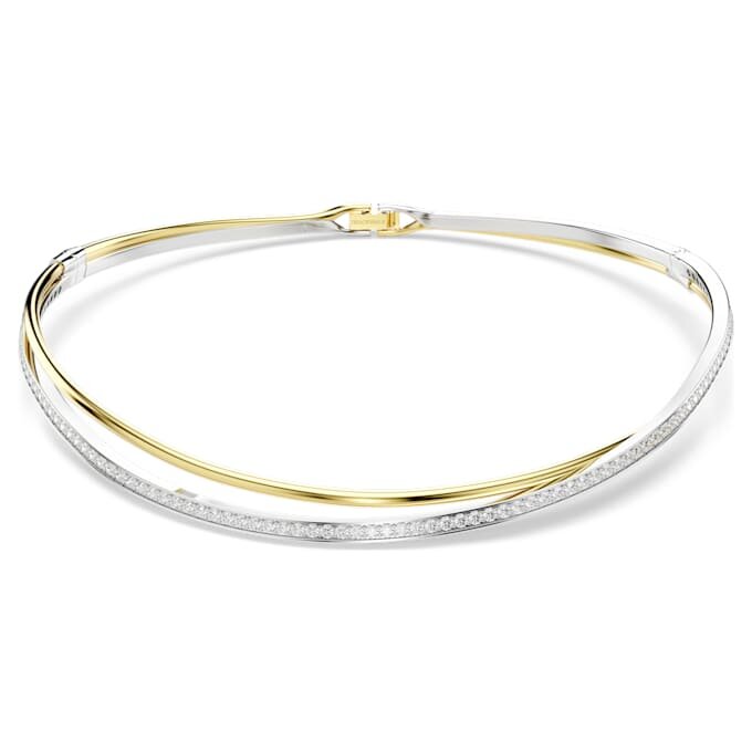 Hyperbola-Choker, Rundschliff, weiss, gemischte Metalloberfläche Hyperbola-Choker, Rundschliff, weiss, gemischte Metalloberfläche