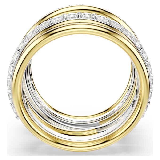 Hyperbola Cocktailring, Rundschliff, weiss, gemischte Metalloberfläche Hyperbola Cocktailring, Rundschliff, weiss, gemischte Metalloberfläche