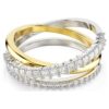 Hyperbola-Ring mit gemischten Schliffen, weiss, gemischte Metalloberfläche Hyperbola-Ring mit gemischten Schliffen, weiss, gemischte Metalloberfläche