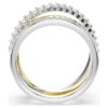 Hyperbola-Ring mit gemischten Schliffen, weiss, gemischte Metalloberfläche Hyperbola-Ring mit gemischten Schliffen, weiss, gemischte Metalloberfläche