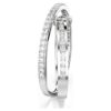 Hyperbola-Ring mit gemischten Schliffen, weiss, rhodiniert Hyperbola-Ring mit gemischten Schliffen, weiss, rhodiniert