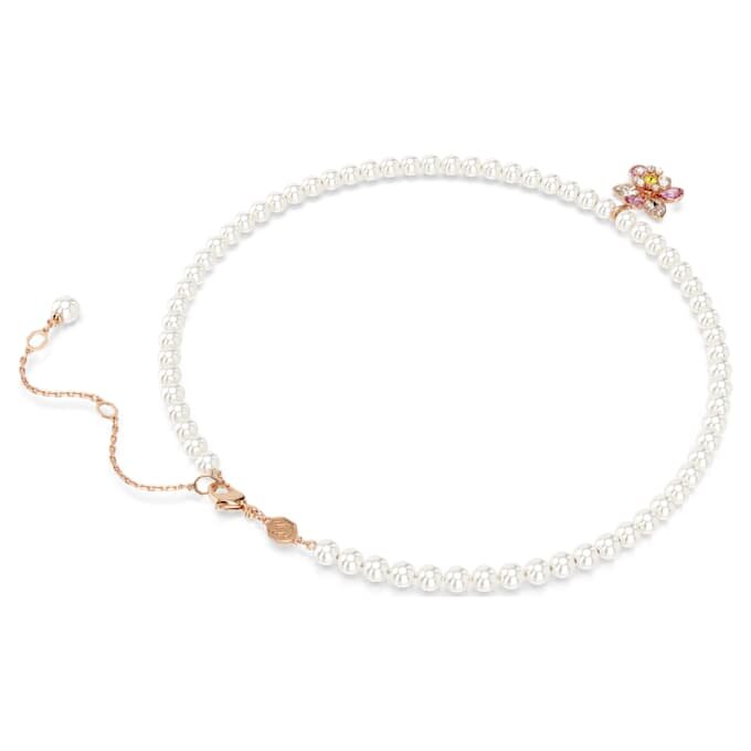 Idyllia-Anhänger Kristallperle, gemischte Schliffe, Blume, mehrfarbig, roségoldfarben plattiert Idyllia-Anhänger Kristallperle, gemischte Schliffe, Blume, mehrfarbig, roségoldfarben plattiert