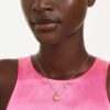 Idyllia-Anhänger mit gemischten Schliffen, Herz, Schlüssel, rosa, vergoldet Idyllia-Anhänger mit gemischten Schliffen, Herz, Schlüssel, rosa, vergoldet