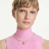 Idyllia-Anhänger mit gemischten Schliffen, Marienkäfer, rot, goldfarben plattiert Idyllia-Anhänger mit gemischten Schliffen, Marienkäfer, rot, goldfarben plattiert