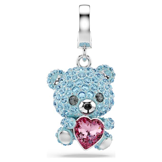 Idyllia-Anhänger mit gemischten Schliffen, Teddy, blau, rhodiniert Idyllia-Anhänger mit gemischten Schliffen, Teddy, blau, rhodiniert