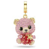 Idyllia-Anhänger mit gemischten Schliffen, Teddy, rosa, vergoldet Idyllia-Anhänger mit gemischten Schliffen, Teddy, rosa, vergoldet
