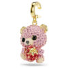 Idyllia-Anhänger mit gemischten Schliffen, Teddy, rosa, vergoldet Idyllia-Anhänger mit gemischten Schliffen, Teddy, rosa, vergoldet