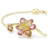 Idyllia-Armband mit gemischten Schliffen, Blume, mehrfarbig, goldfarben plattiert Idyllia-Armband mit gemischten Schliffen, Blume, mehrfarbig, goldfarben plattiert