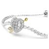 Idyllia-Armband mit gemischten Schliffen, Herz mit Pfeil, weiss, rhodiniert Idyllia-Armband mit gemischten Schliffen, Herz mit Pfeil, weiss, rhodiniert