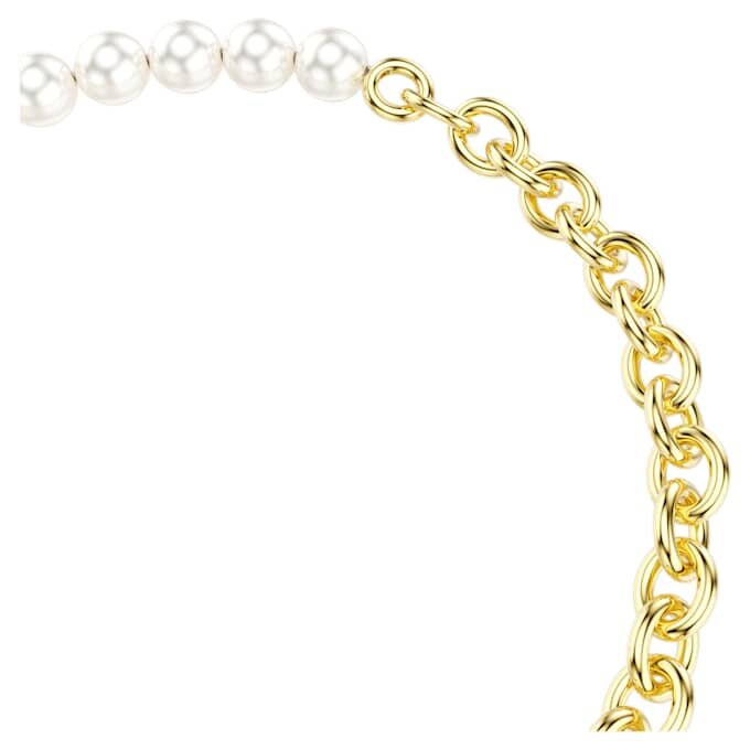 Idyllia-Armband mit Kristallperlen, weiss, vergoldet Idyllia-Armband mit Kristallperlen, weiss, vergoldet