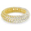 Idyllia-Armband, ovaler Schliff, weiss, vergoldet Idyllia-Armband, ovaler Schliff, weiss, vergoldet