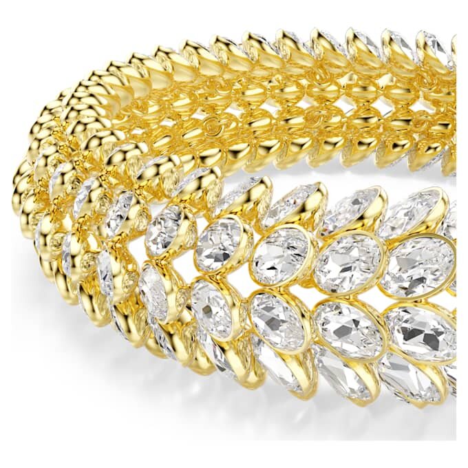 Idyllia-Armband, ovaler Schliff, weiss, vergoldet Idyllia-Armband, ovaler Schliff, weiss, vergoldet
