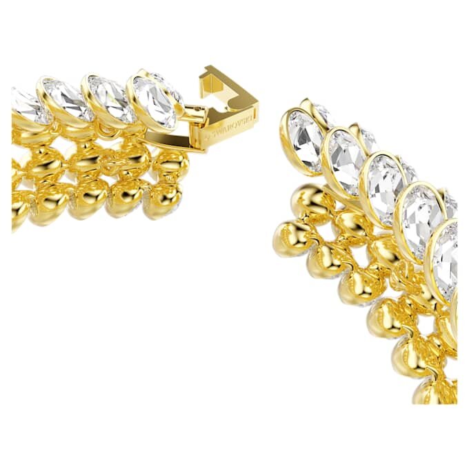 Idyllia-Armband, ovaler Schliff, weiss, vergoldet Idyllia-Armband, ovaler Schliff, weiss, vergoldet