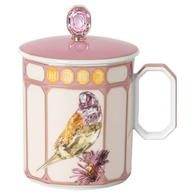 Idyllia-Becher aus Porzellan, Kristall-Print-Motiv, Fink, Rosa Idyllia-Becher aus Porzellan, Kristall-Print-Motiv, Fink, Rosa