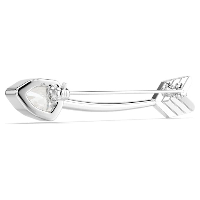 Idyllia-Brosche mit gemischten Schliffen, Pfeilform, weiss, rhodiniert Idyllia-Brosche mit gemischten Schliffen, Pfeilform, weiss, rhodiniert