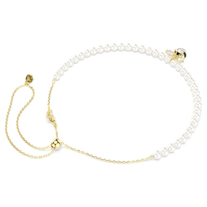 Idyllia Choker Kristallperle, gemischte Schliffe, Biene, weiss, vergoldet Idyllia Choker Kristallperle, gemischte Schliffe, Biene, weiss, vergoldet