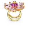 Idyllia Cocktailring «Flower», rosa, goldfarben plattiert
