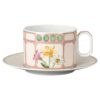 Idyllia Combi-Tasse mit Untertasse aus Porzellan, Kristall-Print-Motiv, Blumenstrauss, mehrfarbig Idyllia Combi-Tasse mit Untertasse aus Porzellan, Kristall-Print-Motiv, Blumenstrauss, mehrfarbig