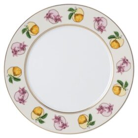 Idyllia Dessertteller aus Porzellan, Kristall-Print-Motiv, Lily Citron, mehrfarbig