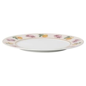 Idyllia Dessertteller aus Porzellan, Kristall-Print-Motiv, Lily Citron, mehrfarbig