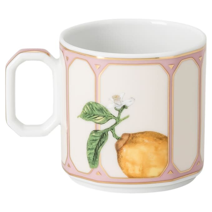 Idyllia Espressotasse mit Untertasse aus Porzellan, Kristall-Print-Motiv, Citron, mehrfarbig Idyllia Espressotasse mit Untertasse aus Porzellan, Kristall-Print-Motiv, Citron, mehrfarbig