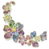 Idyllia-Halskette mit gemischten Schliffen, Pavé, Blume, mehrfarbig, vergoldet Idyllia-Halskette mit gemischten Schliffen, Pavé, Blume, mehrfarbig, vergoldet