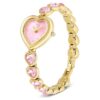 Idyllia Heart Uhr mit Kristallarmband, rosa, goldfarben Idyllia Heart Uhr mit Kristallarmband, rosa, goldfarben