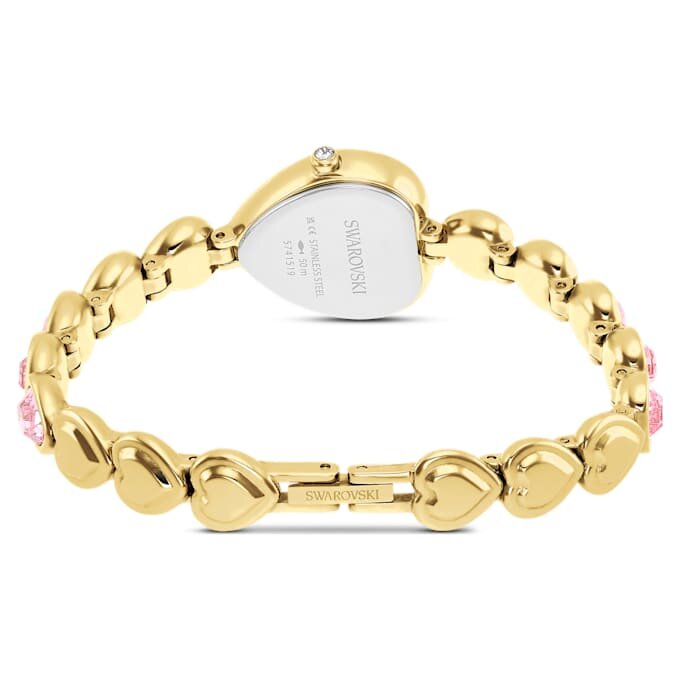 Idyllia Heart Uhr mit Kristallarmband, rosa, goldfarben Idyllia Heart Uhr mit Kristallarmband, rosa, goldfarben