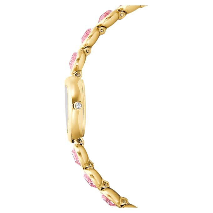 Idyllia Heart Uhr mit Kristallarmband, rosa, goldfarben Idyllia Heart Uhr mit Kristallarmband, rosa, goldfarben
