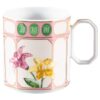 Idyllia-Kaffeetasse mit Untertasse aus Porzellan, Kristall-Print-Motiv, Blumen, mehrfarbig Idyllia-Kaffeetasse mit Untertasse aus Porzellan, Kristall-Print-Motiv, Blumen, mehrfarbig