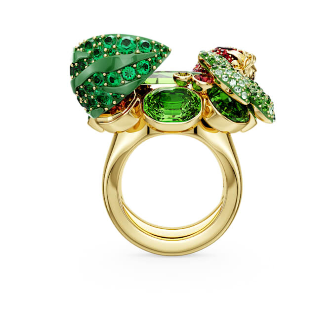 Idyllia-Motiv-Ring, mehrfarbig, vergoldet Idyllia-Motiv-Ring, mehrfarbig, vergoldet